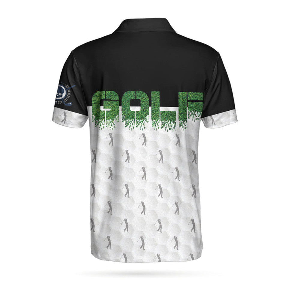 Funny Golfer Seamless Pattern Gift Golf Shirt Men's Polo Shirt S-5XL