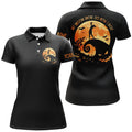 Custom Funny Black Halloween Golf Broke So Now I Golf Women's Polo Shirts S-5XL