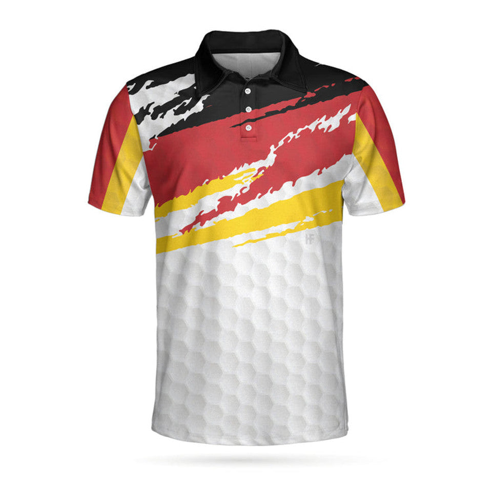German Flag Black Wet Paint Golf Shirt Men's Polo Shirt S-5XL