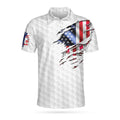 Custom Name USA Flag Golf Patriotic Shirt Men's Polo Shirt S-5XL