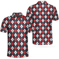 Coolspod Golf Argyle Skull Short Best Gift For Golfers Men's Polo Shirt S-5XL