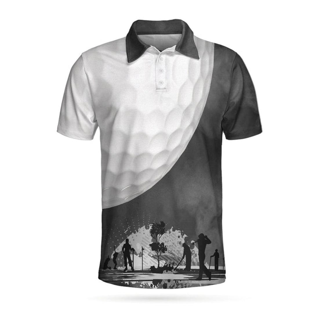Golf Ball And Smoke Background Smoke Golf Player Shirt Men's Polo Shirt S-5XL