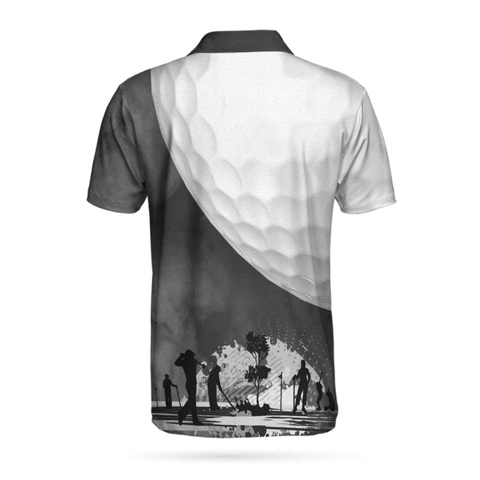 Golf Ball And Smoke Background Smoke Golf Player Shirt Men's Polo Shirt S-5XL