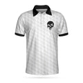 Golf Ball Pattern Skull Black White American Flag Best Men's Polo Shirt S-5XL