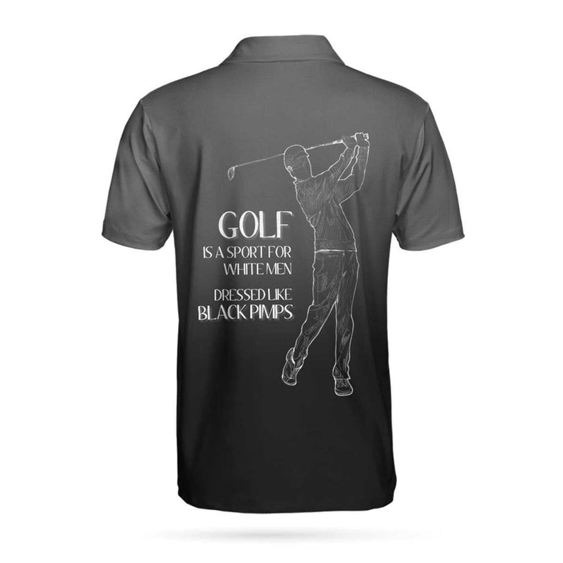 Funny Golf Black Pimps For Men White Men Golfing Men's Polo Shirt S-5XL