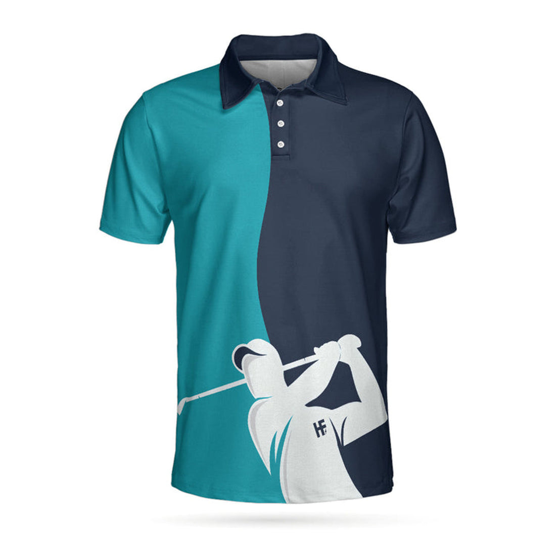 Best Golf Shirt For Men Silhouette Golfing Polo Blue Navy Men's Polo Shirt S-5XL