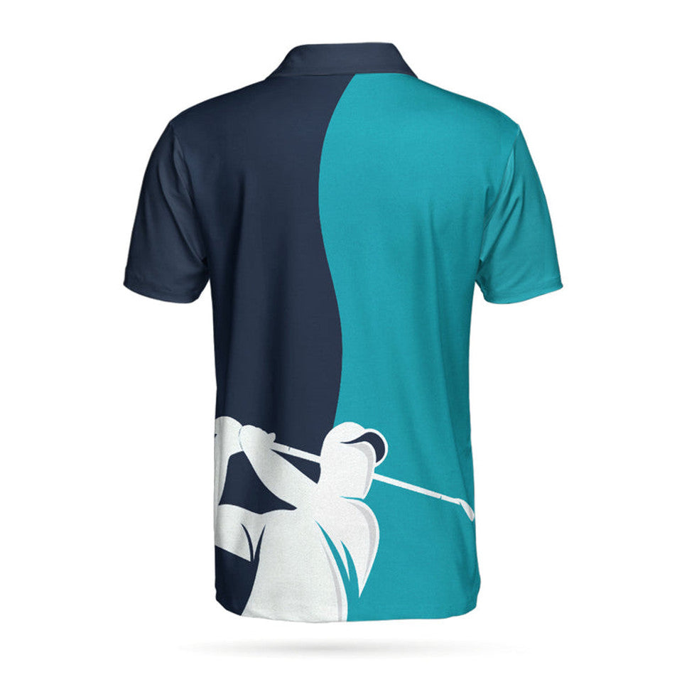 Best Golf Shirt For Men Silhouette Golfing Polo Blue Navy Men's Polo Shirt S-5XL
