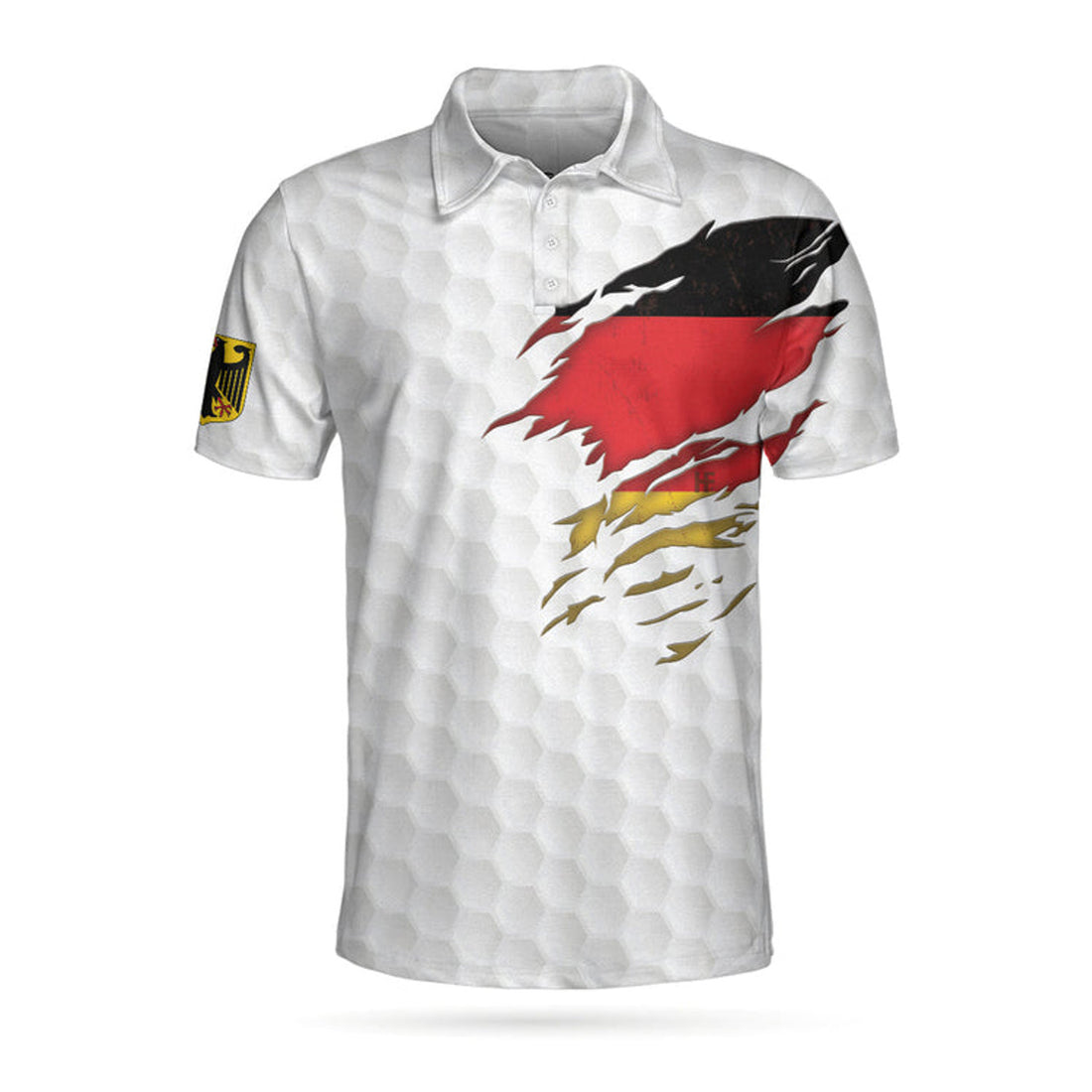 Golf Germany Flag White Pattern Polo Shirt Men's Polo Shirt S-5XL