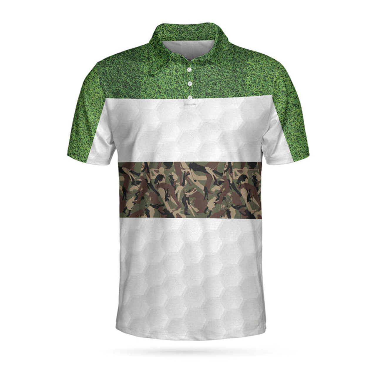 Golf Polo Shirt Green Camouflage Cool Gift Men's Polo Shirt S-5XL