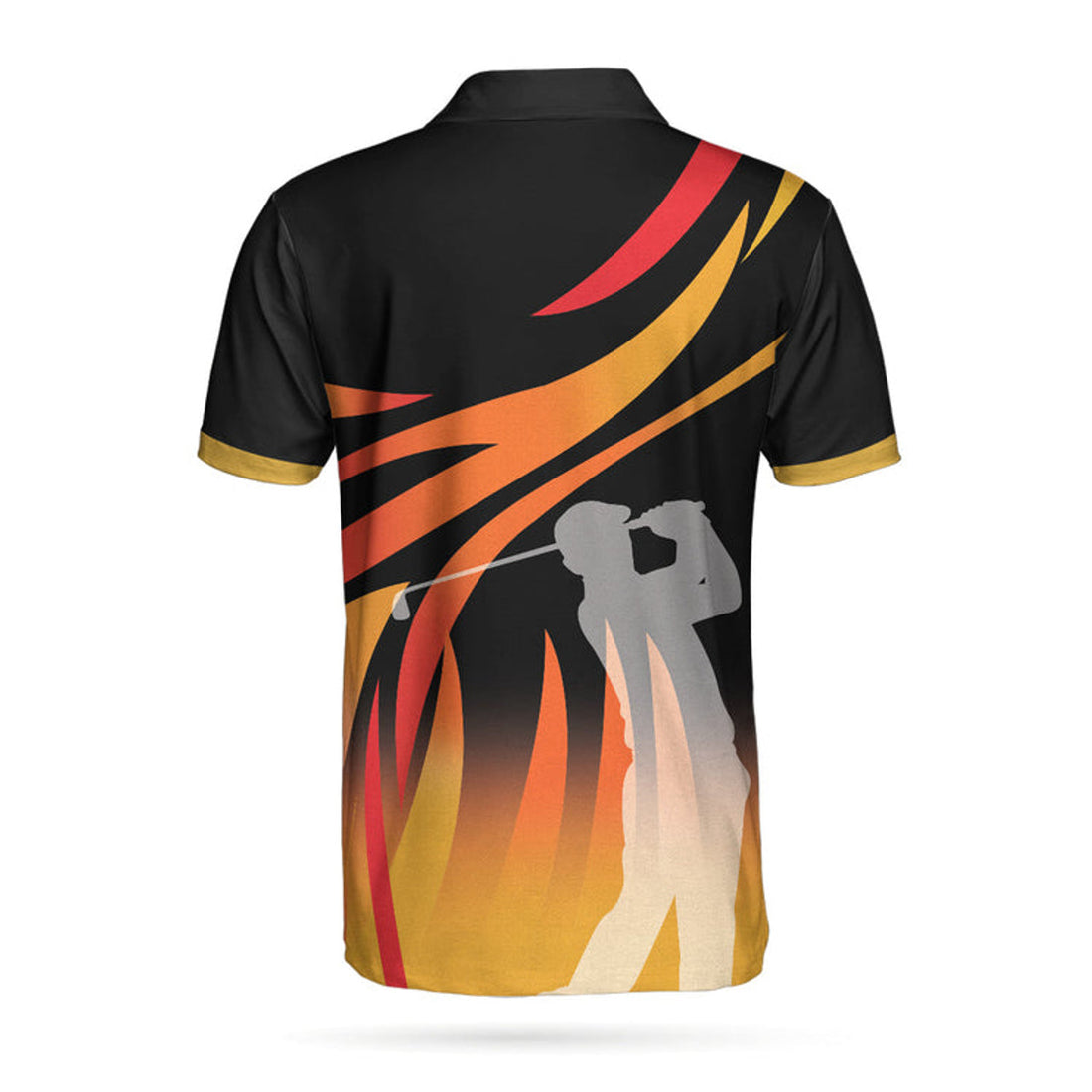 Golf In Passion Black Flame Cool Gift Men's Polo Shirt S-5XL
