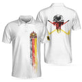 Germany Golf Skull Shirt Black Wet Paint Skull Men's Polo Shirt S-5XL