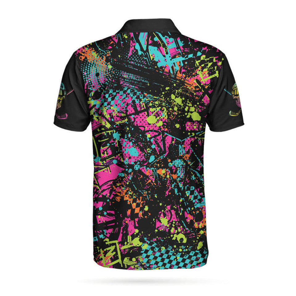 Golf Skull Graffiti Streetwear Polo Shirt Men's Polo Shirt S-5XL