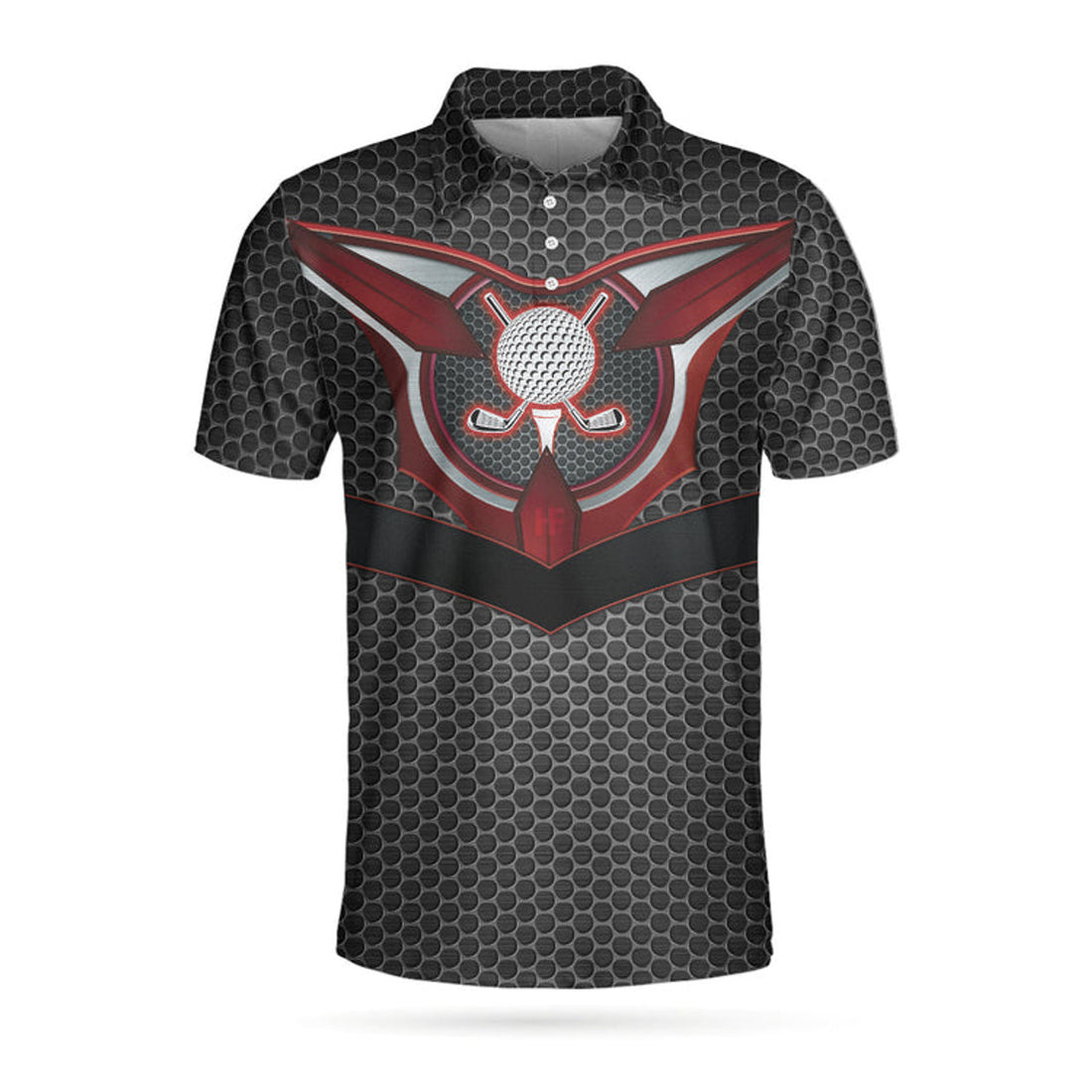 Golf Tech Black Steel Hornet Nest Best Men's Polo Shirt S-5XL