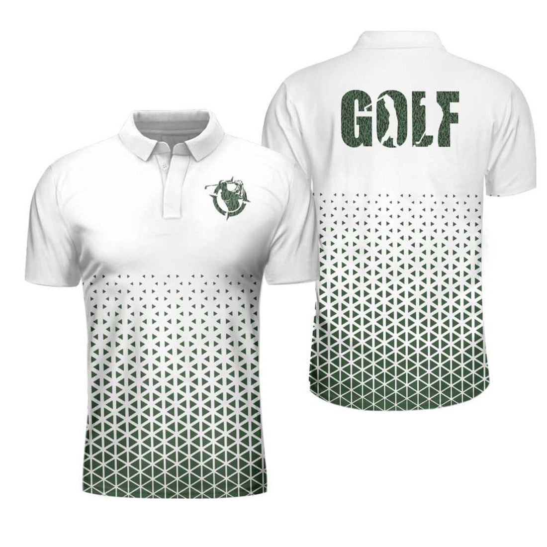 Golf Texture Triangle Geometric Polo Men's Polo Shirt S-5XL