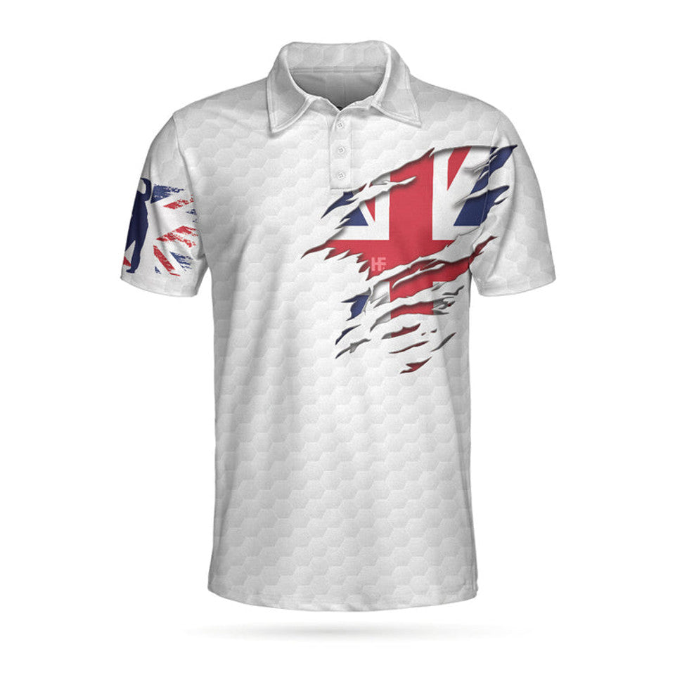 UK Golf Club Union Jack Shirt Men's Polo Shirt S-5XL