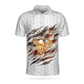 Custom Golf Vintage And American Flag Personalized Men's Polo Shirt