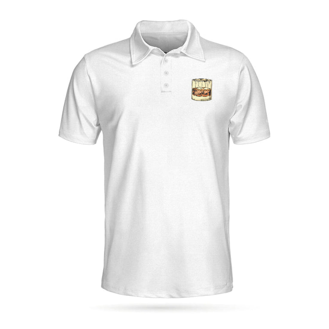 Golf Whisky Take Naps Short Sleeve Polo Shirt White Men's Polo Shirt S-5XL