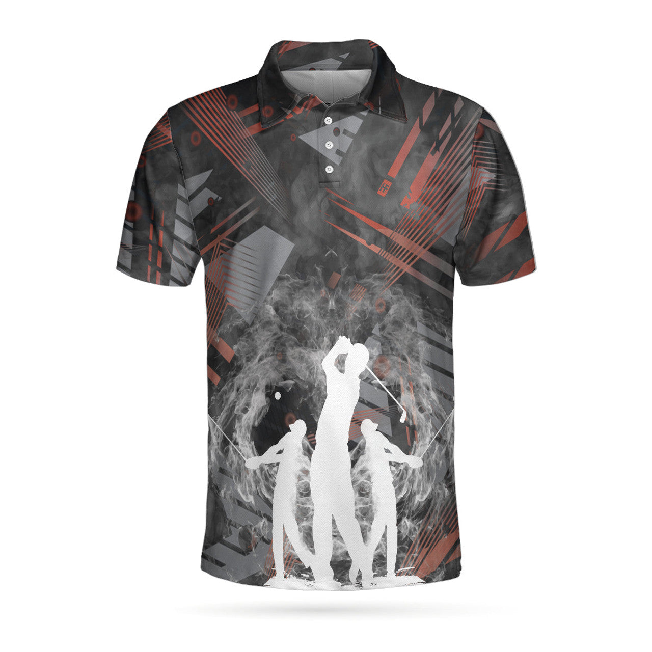 Smoke Digital Theme Men's Polo Shirt Best Golf Shirt for Men Men's Polo Shirt