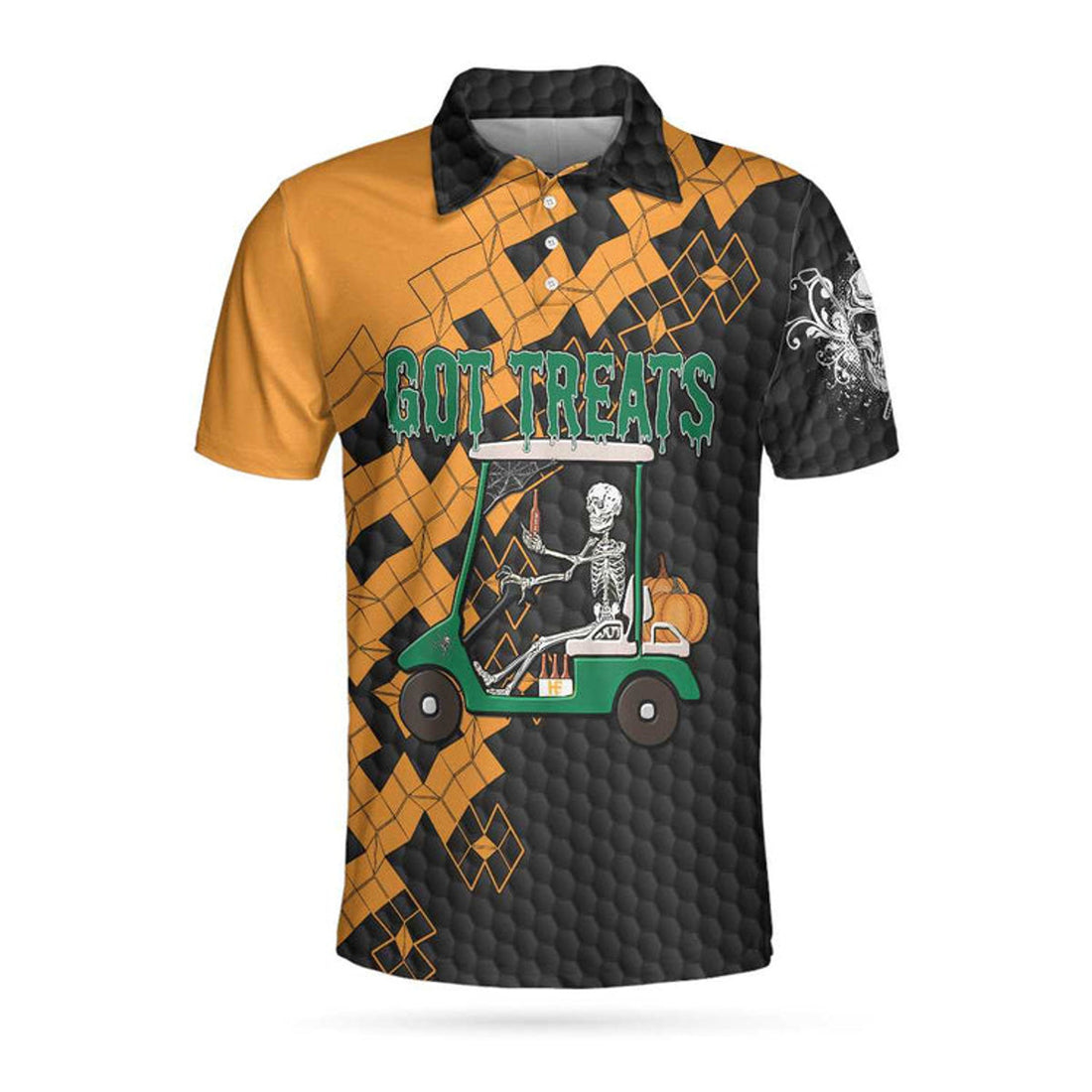 Got Golf And Got Treat Skull Halloween Halloween Gift Men's Polo Shirt S-5XL