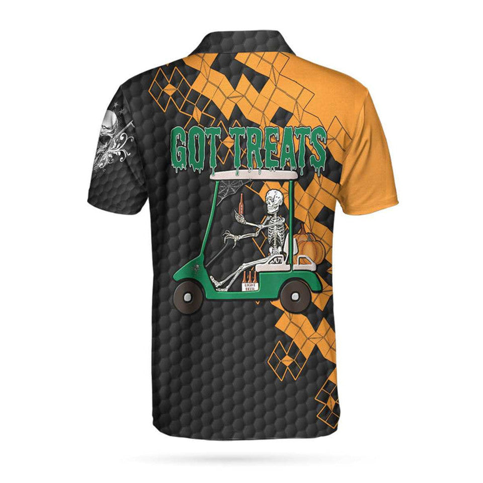 Got Golf And Got Treat Skull Halloween Halloween Gift Men's Polo Shirt S-5XL