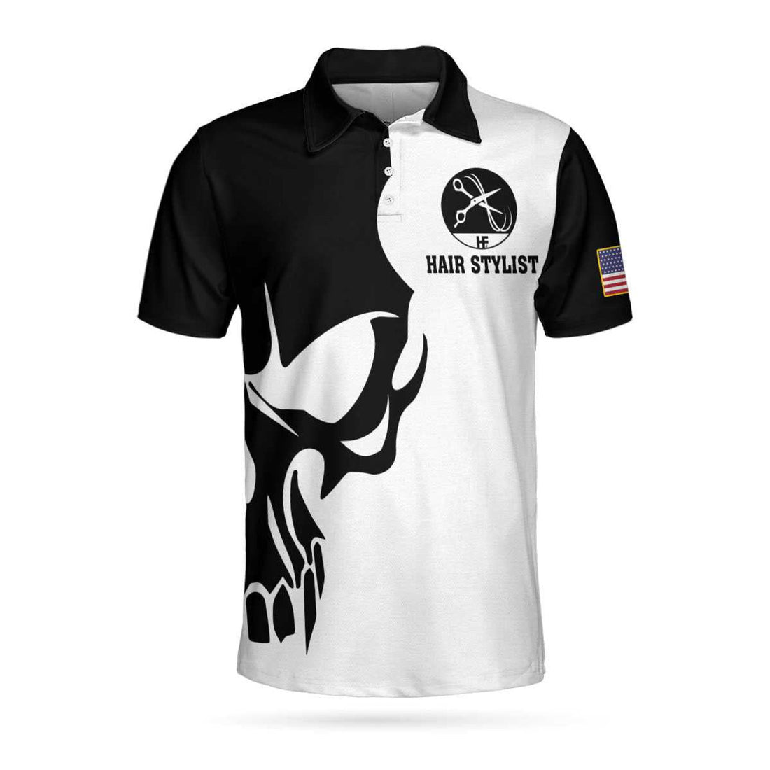 Proud Skull Hair Stylist If You Think You Can Do My Job Men's Polo Shirt