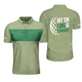 Hit Em Long Straight Golf Course Pattern Cool Gift Men's Polo Shirt S-5XL