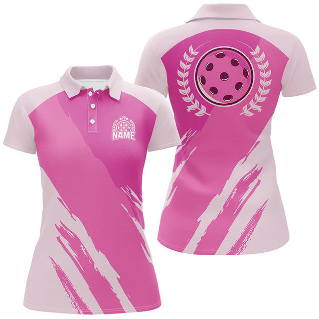 Custom Pink Pickleball Outfits for Ladies Cute Sportswear Women's Polo Shirts S-5XL