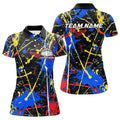Custom Personalized Colorful Bowling Team Shirts Women's Polo Shirts S-5XL