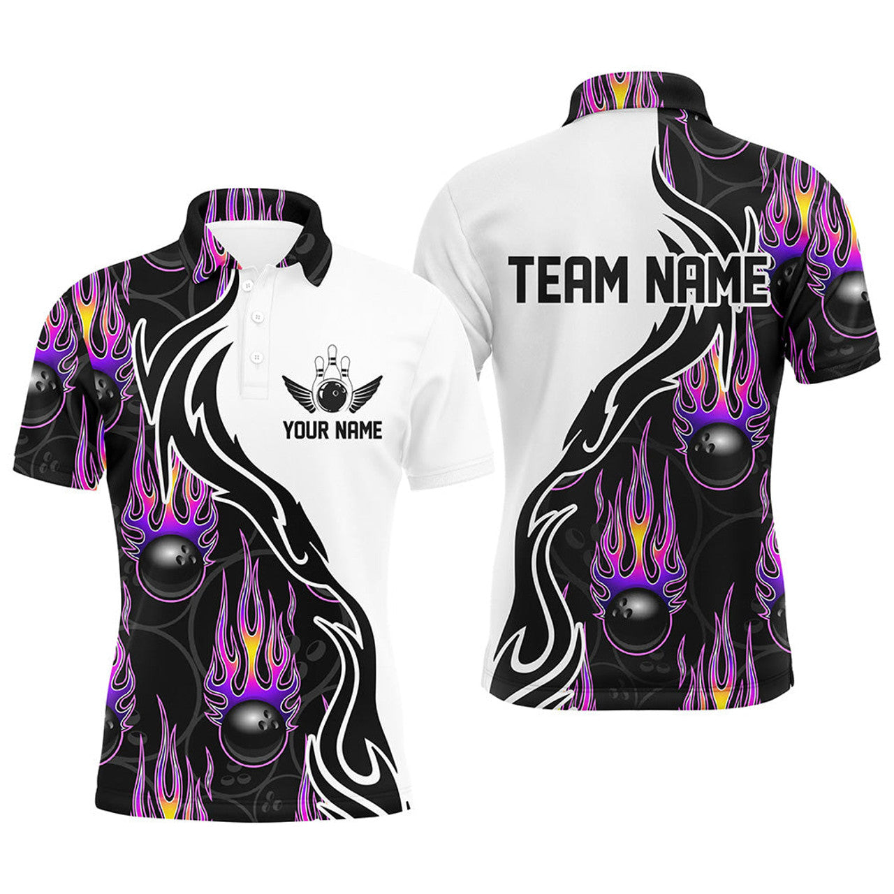 Personalized Bowling Team Jerseys Custom Bowling Shirts Men's Polo Shirt S-5XL