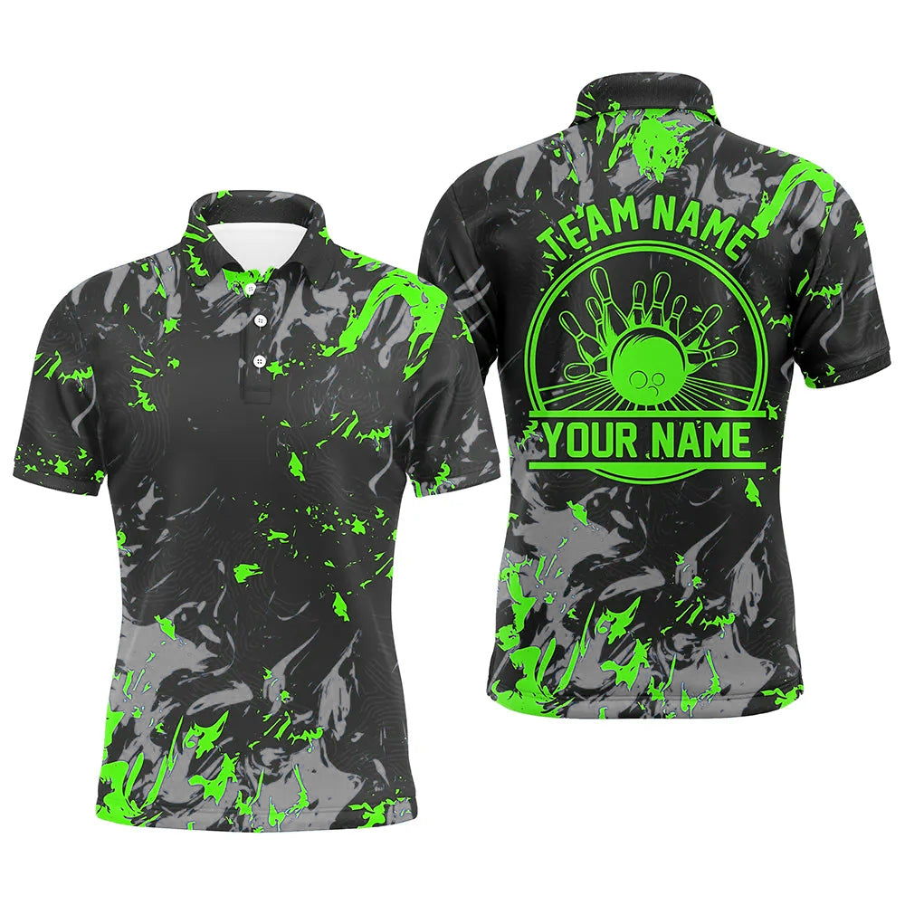 Bowling Polo Shirt For Men Bowling Balls And Pins S-5XL Men's Polo Shirt