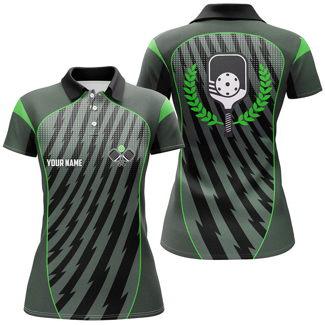 Custom Green Cute Pickleball Outfits Ladies Pickleball Women's Polo Shirts S-5XL
