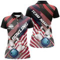 Custom Patriotic Bowling Team Shirts With American Flag For Women's Polo Shirts S-5XL
