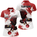 Custom Eagle Bowling Shirts Team Name Bowlers Women's Polo Shirts S-5XL