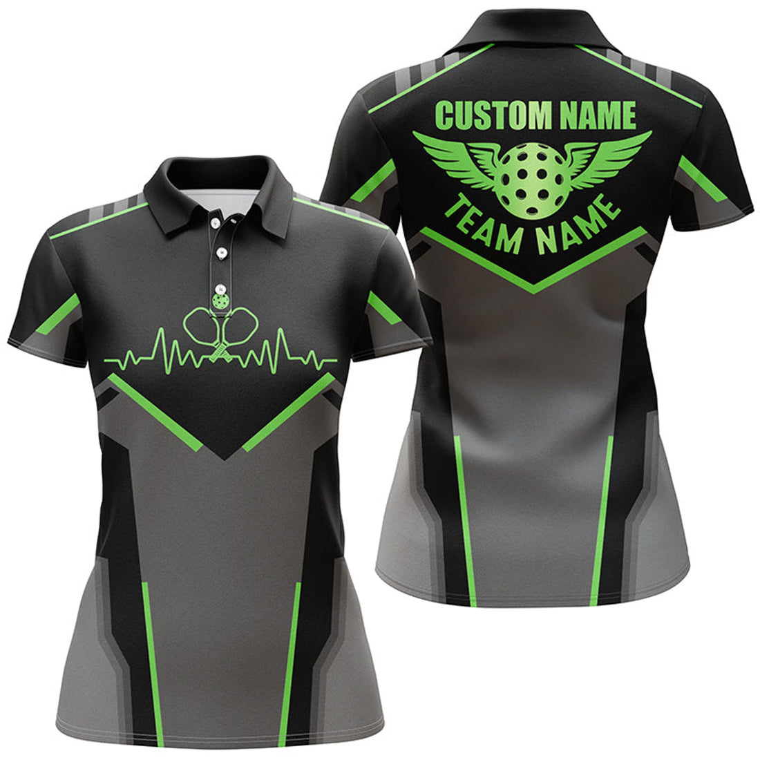 Custom Pickleball Heartbeat Pulse Team Shirt for Women's Polo Shirts S-5XL