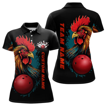 Custom Chicken Team Bowling Shirts For Bowling League Women's Polo Shirts S-5XL
