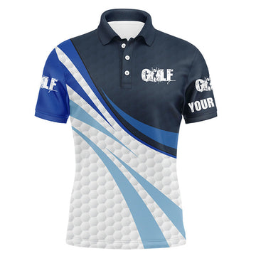 Custom Golf White Golf Balls Personalized Gift Golfer Men's Polo Shirt S-5XL