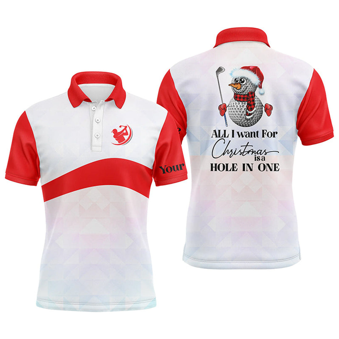 Custom Golf Polo Shirt Funny Christmas Gift Golf Lover Men's Polo Shirt S-5XL