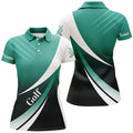 Custom Name Green White Golf Shirt For Ladies Women's Polo Shirts S-5XL