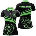 Custom Personalized Black Polo Bowling Shirts for Women's Polo Shirts S-5XL