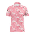 Custom Golf Pink Flamingo Polo Shirt Gift for Golf Lover Men's Polo Shirt S-5XL