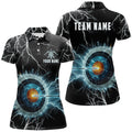 Custom Archery Team Thunder Lightning 3D Design Women's Polo Shirts S-5XL