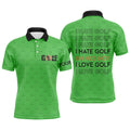 Custom Funny Golf Polo Shirt Green Pattern Men's Polo Shirt S-5XL