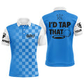 Custom Name Gingham Golf Shirt I'd Tap That Personalized Gift Men's Polo Shirt