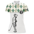 Custom Argyle Pattern Golf Polo Shirt Women Golfing Gifts Women's Polo Shirts S-5XL