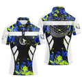 Custom Green Blue Camo Golf Shirt Personalized Gift Men's Polo Shirt S-5XL