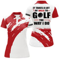 Custom Funny It Takes A Lot Of Balls To Golf The Way I Do Women's Polo Shirts S-5XL