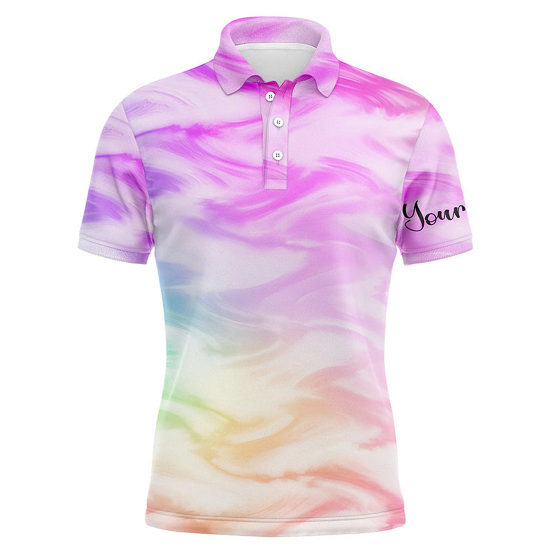 Custom Golf Polo Shirt Watercolor Paint Pattern Gift Men's Polo Shirt S-5XL