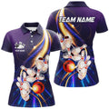 Custom Purple Light Bowling Polo for Custom Bowling Women's Polo Shirts S-5XL