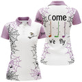Custom Spider Web Halloween Come We Fly Golf Polo Shirts Women's Polo Shirts S-5XL