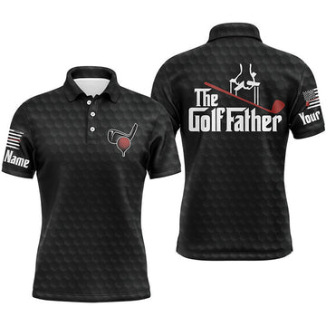Custom Golf Ball Pattern Apparel Gift The Golf Father Men's Polo Shirt S-5XL
